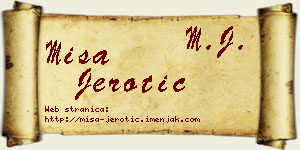 Miša Jerotić vizit kartica